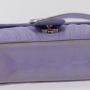 GUCCI GG Marmont Chain Shoulder Bag Leather Purple Silver 443497 Auth ki6880-13