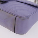 GUCCI GG Marmont Chain Shoulder Bag Leather Purple Silver 443497 Auth ki6880-15