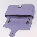 GUCCI GG Marmont Chain Shoulder Bag Leather Purple Silver 443497 Auth ki6880-20