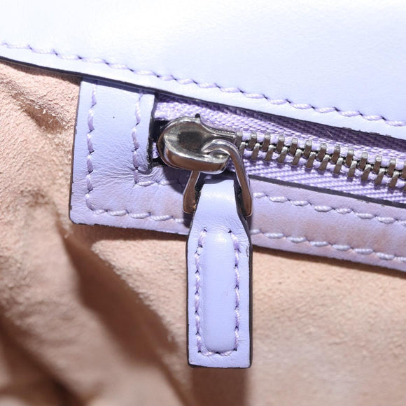 GUCCI GG Marmont Chain Shoulder Bag Leather Purple Silver 443497 Auth ki6880