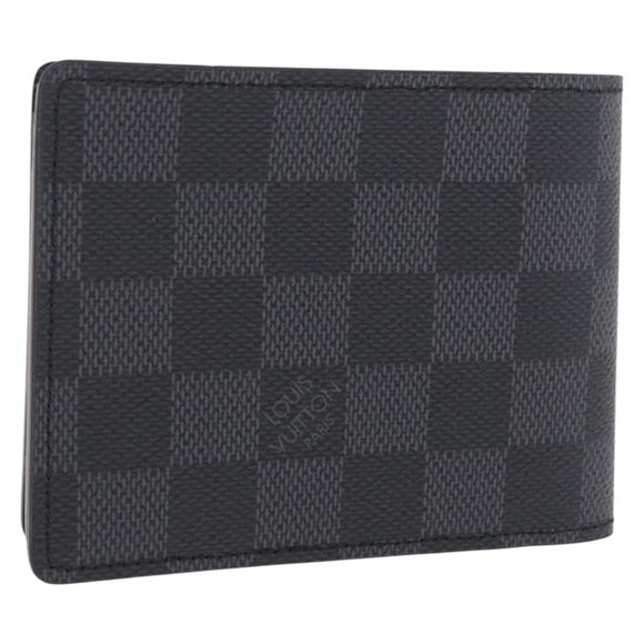 LOUIS VUITTON Damier Graphite Portefeuille Multripru Wallet N63258 Auth ki6882V