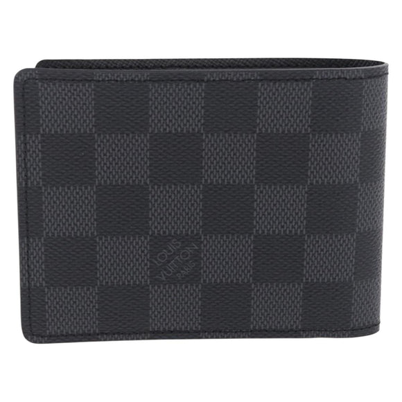 LOUIS VUITTON Damier Graphite Portefeuille Multripru Wallet N63258 Auth ki6882V