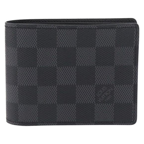 LOUIS VUITTON Damier Graphite Portefeuille Multripru Wallet N63258 Auth ki6882V