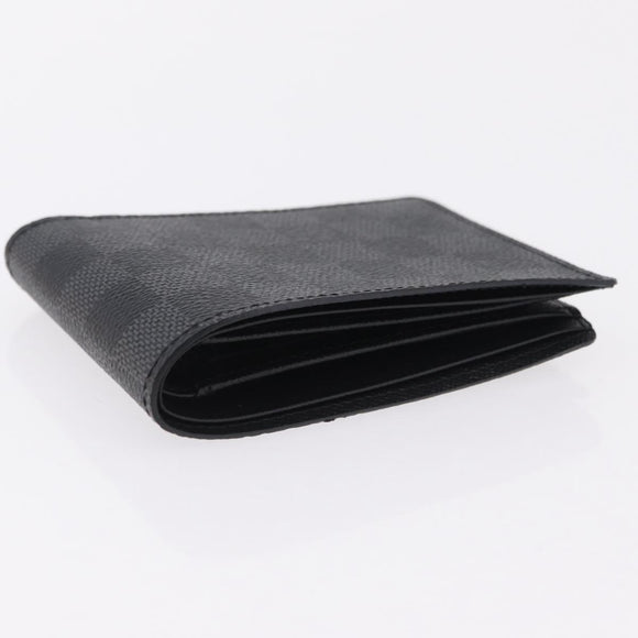 LOUIS VUITTON Damier Graphite Portefeuille Multripru Wallet N63258 Auth ki6882V