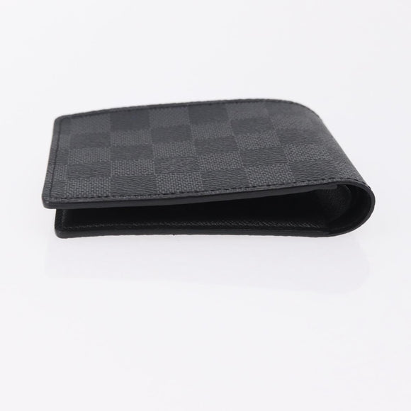 LOUIS VUITTON Damier Graphite Portefeuille Multripru Wallet N63258 Auth ki6882V