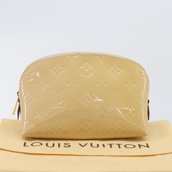 LOUIS VUITTON Monogram Vernis Cosmetic Pouch Pink LV Auth ki6883V