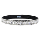 PRADA Bijoux Belt Satin 75/30 Black Silver Auth ki6885V-1