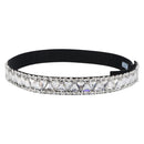 PRADA Bijoux Belt Satin 75/30 Black Silver Auth ki6885V-3