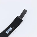 PRADA Bijoux Belt Satin 75/30 Black Silver Auth ki6885V-9