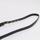 Miu Miu Matelasse Hand Bag Leather 2way Black Gold Tone Auth ki6891M-15