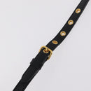 Miu Miu Matelasse Hand Bag Leather 2way Black Gold Tone Auth ki6891M-17