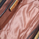 Miu Miu Matelasse Hand Bag Leather 2way Black Gold Tone Auth ki6891M-10