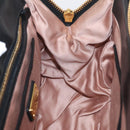 Miu Miu Matelasse Hand Bag Leather 2way Black Gold Tone Auth ki6891M-26