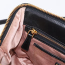 Miu Miu Matelasse Hand Bag Leather 2way Black Gold Tone Auth ki6891M-28