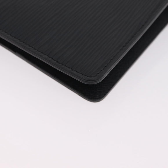 LOUIS VUITTON Epi Agenda MM Day Planner Cover Black R20042 LV Auth ki6894