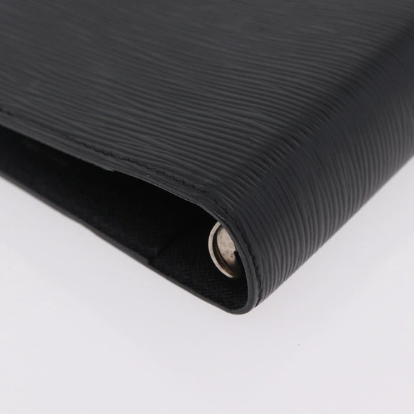 LOUIS VUITTON Epi Agenda MM Day Planner Cover Black R20042 LV Auth ki6894