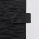 LOUIS VUITTON Epi Agenda MM Day Planner Cover Black R20042 LV Auth ki6894-17