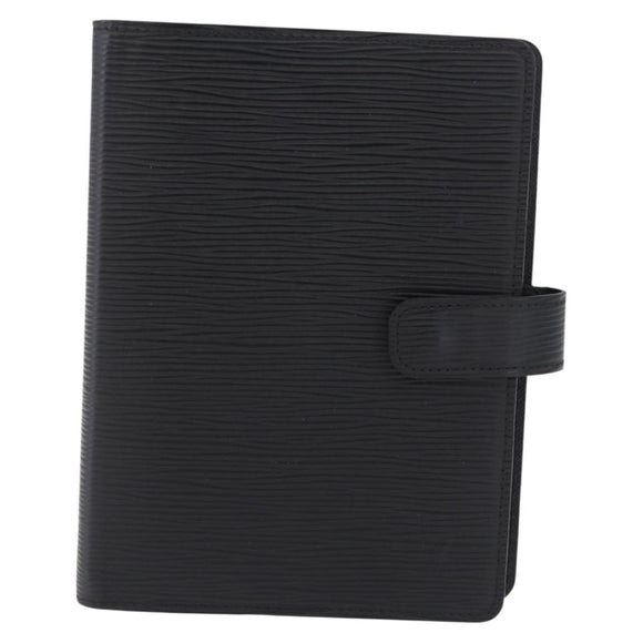 LOUIS VUITTON Epi Agenda MM Day Planner Cover Black R20042 LV Auth ki6894