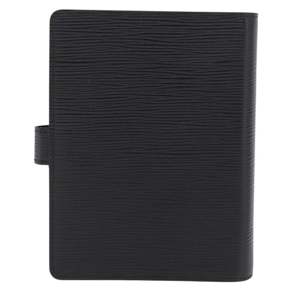 LOUIS VUITTON Epi Agenda MM Day Planner Cover Black R20042 LV Auth ki6894