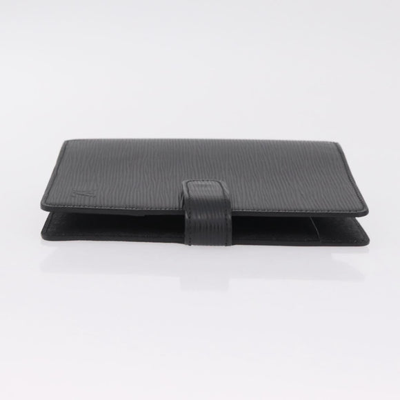 LOUIS VUITTON Epi Agenda MM Day Planner Cover Black R20042 LV Auth ki6894