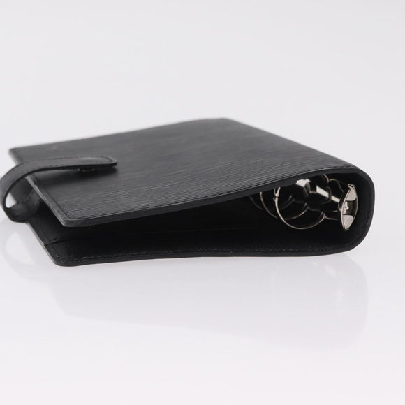 LOUIS VUITTON Epi Agenda MM Day Planner Cover Black R20042 LV Auth ki6894