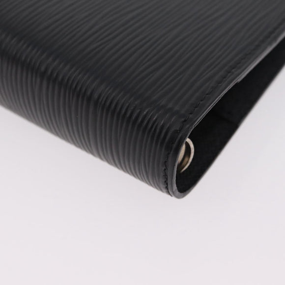 LOUIS VUITTON Epi Agenda MM Day Planner Cover Black R20042 LV Auth ki6894