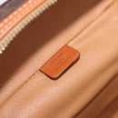 CELINE Macadam Vanity Cosmetic Pouch PVC Brown Gold Tone Auth ki6895M-19