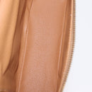 CELINE Macadam Vanity Cosmetic Pouch PVC Brown Gold Tone Auth ki6895M-10