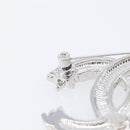 CHANEL Brooch Metal Silver CC Auth ki6897M-11