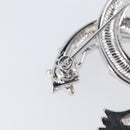 CHANEL Brooch Metal Silver CC Auth ki6897M-12