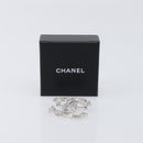 CHANEL Brooch Metal Silver CC Auth ki6897M-15