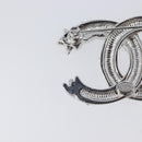 CHANEL Brooch Metal Silver CC Auth ki6897M-7