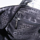 CHANEL Camellia Chain Shoulder Bag Tweed Gray Silver CC Auth ki6898M-22