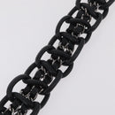 CHANEL Camellia Chain Shoulder Bag Tweed Gray Silver CC Auth ki6898M-8