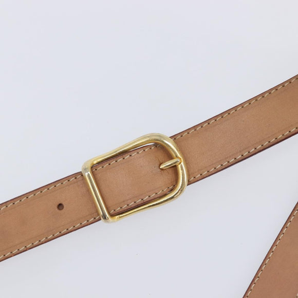 CELINE Macadam Canvas Shoulder Bag PVC Leather Brown Gold Auth ki6901A