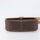 CELINE Macadam Canvas Shoulder Bag PVC Leather Brown Gold Auth ki6901A-5
