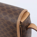 CELINE Macadam Canvas Shoulder Bag PVC Leather Brown Gold Auth ki6901A-10