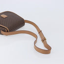 CELINE Macadam Canvas Shoulder Bag PVC Leather Brown Gold Auth ki6901A-6
