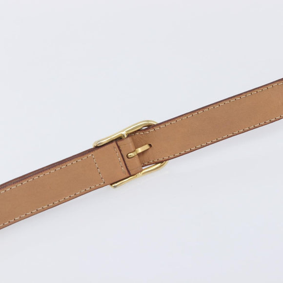 CELINE Macadam Canvas Shoulder Bag PVC Leather Brown Gold Auth ki6901A
