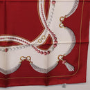 Cartier Scarf Silk Red Auth ki6903-10