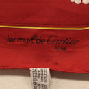 Cartier Scarf Silk Red Auth ki6903-11