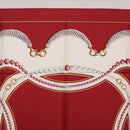 Cartier Scarf Silk Red Auth ki6903-3