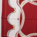 Cartier Scarf Silk Red Auth ki6903-5