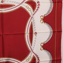 Cartier Scarf Silk Red Auth ki6903-7