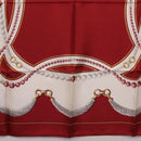 Cartier Scarf Silk Red Auth ki6903-9
