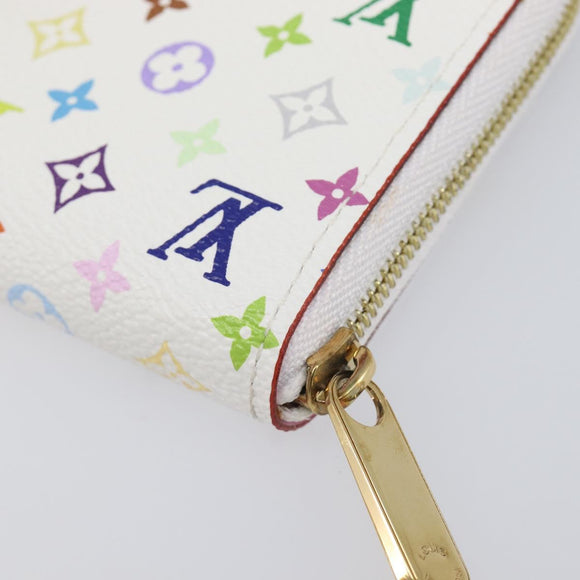 LOUIS VUITTON Monogram Multicolor Zippy Coin Purse White M93741 LV Auth ki6904M