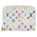 LOUIS VUITTON Monogram Multicolor Zippy Coin Purse White M93741 LV Auth ki6904M-13