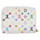 LOUIS VUITTON Monogram Multicolor Zippy Coin Purse White M93741 LV Auth ki6904M-2
