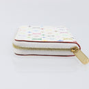 LOUIS VUITTON Monogram Multicolor Zippy Coin Purse White M93741 LV Auth ki6904M-4