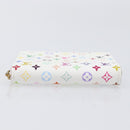 LOUIS VUITTON Monogram Multicolor Zippy Coin Purse White M93741 LV Auth ki6904M-6